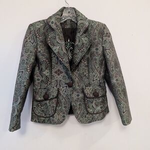 Paisley Patterned Women's Blazer